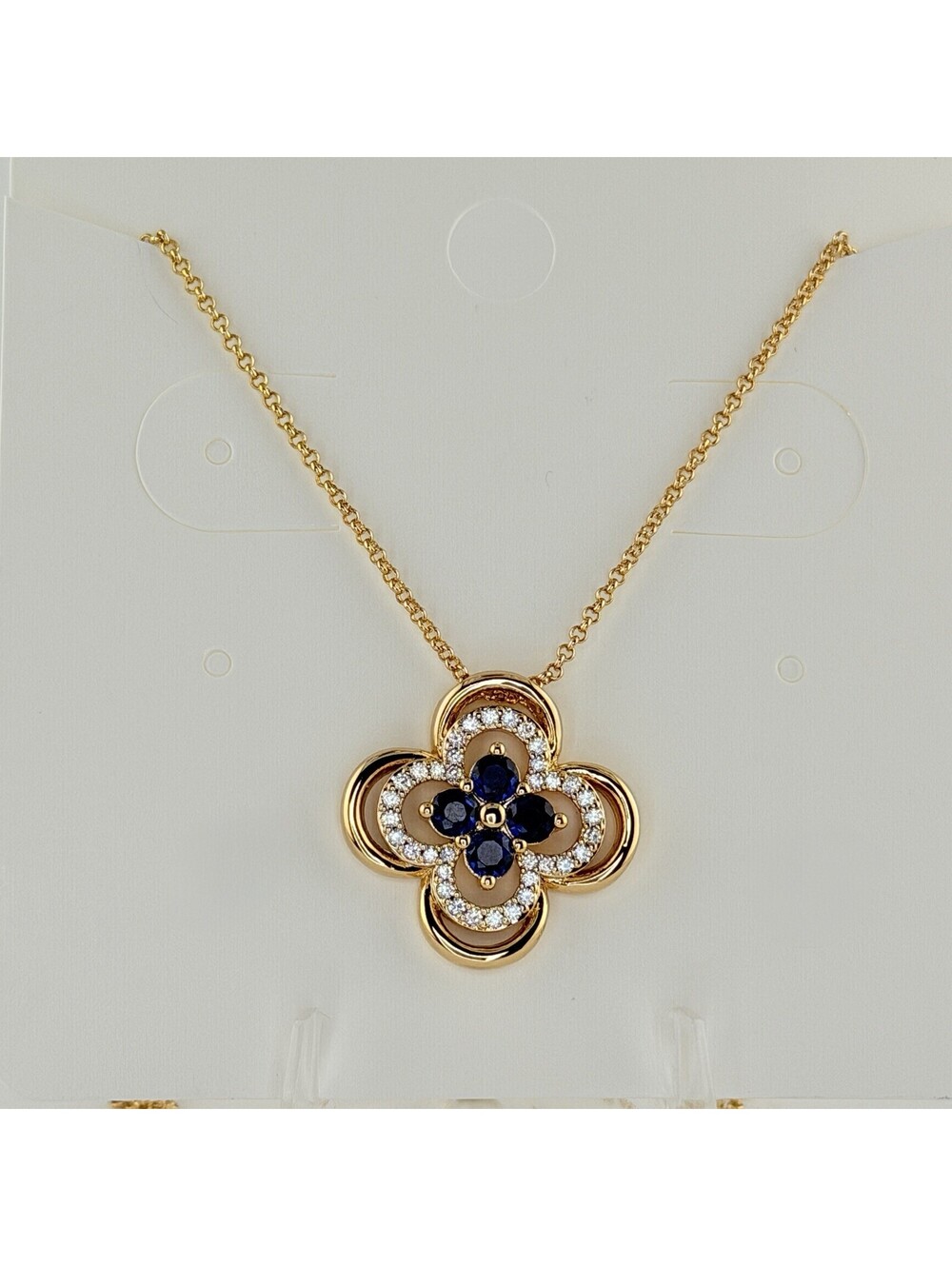 Bomb Party September Necklace "Radiant Soul Vibes" CLOVER on Yellow Gold
